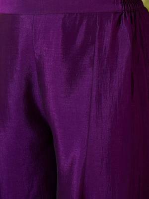Women ethnic motifs embroidered regular thread work kurta with palazzos & with dupatta 3