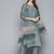 Women grey sequinned kurta with trousers & with dupatta