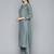 Women grey sequinned kurta with trousers & with dupatta