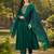 Women ethnic motifs embroidered panelled thread work kurta with trousers & with dupatta