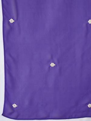 Women ethnic motifs embroidered regular thread work kurta with trousers & with dupatta 4