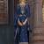 Ethnic motifs embroidered regular sequinned kurta with palazzo & dupatta