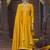 Ethnic motifs embroidered regular sequinned kurta with palazzo & dupatta