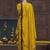 Ethnic motifs embroidered regular sequinned kurta with palazzo & dupatta