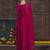 Floral embroidered sequinned  straight v-neck kurta with palazzo and dupatta