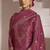 Floral embroidered zari work jacquard straight kurta with trousers & dupatta