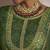 Floral embroidered zari work jacquard straight kurta with trousers & dupatta