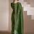 Floral embroidered zari work jacquard straight kurta with trousers & dupatta