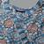 Women navy blue ethnic motifs printed thread work pure cotton top with trousers
