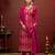 Women floral embroidered regular sequinned kurta with trousers & dupatta