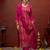 Women floral embroidered regular sequinned kurta with trousers & dupatta