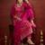 Women floral embroidered regular sequinned kurta with trousers & dupatta