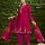 Floral embroidered sequinned anarkali kurti with salwar and dupatta