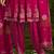 Floral embroidered sequinned anarkali kurti with salwar and dupatta