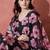 Floral printed wrap ethnic dress with dupatta