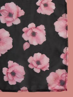 Floral printed wrap ethnic dress with dupatta 3