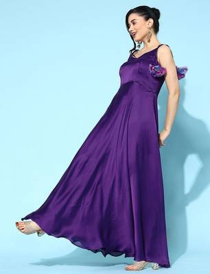 Floral printed anarkali shaped no sleeves a-line kurtas 3