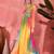 Tie & dye printed cording sequence a line ethnic dress with dupatta