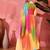 Tie & dye printed cording sequence a line ethnic dress with dupatta