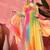 Tie & dye printed cording sequence a line ethnic dress with dupatta