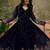Embroidered v-neck fit & flare ethnic dresses