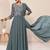 Sequence embroidered draped a-line gown ethnic dress