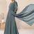 Sequence embroidered draped a-line gown ethnic dress