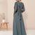 Sequence embroidered draped a-line gown ethnic dress
