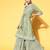 Printed pure cotton a-line kurta with sharara & dupatta set