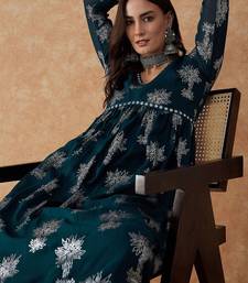 Floral printed a-line kurta & palazzo