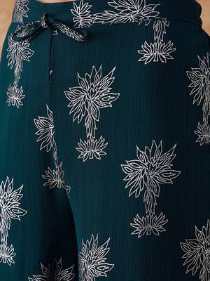 Floral printed a-line kurta & palazzo 4