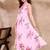 Floral printed organza a-line kurta with trousers & dupatta