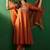 Embroidered boat-neck kurta with trousers & dupatta