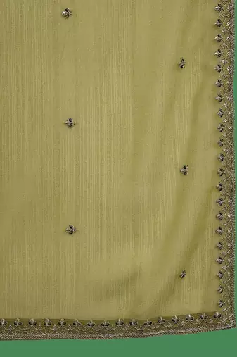 Alia cut embroidered v-neck kurta with trousers & dupatta