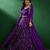 Purple shoulder straps neck sleeveless top with skirt & shrug