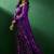 Purple shoulder straps neck sleeveless top with skirt & shrug