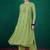 Green ethnic motifs embroidered regular sequinned kurta with palazzos