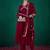 Floral sequin embroidered a-line kurta with trouser & dupatta