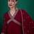 Floral sequin embroidered a-line kurta with trouser & dupatta