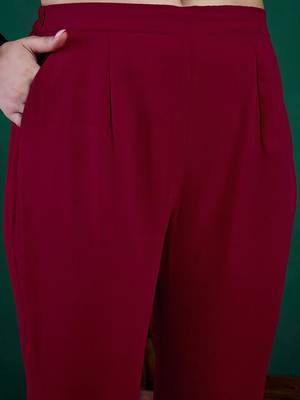 Floral sequin embroidered a-line kurta with trouser & dupatta 3