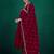 Floral sequin embroidered a-line kurta with trouser & dupatta