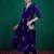 Floral printed embroidered anarkali kurta with trouser
