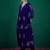 Floral printed embroidered anarkali kurta with trouser