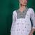 Floral printed sequin embroidered round neck anarkali kurta with trousers
