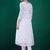 Floral printed sequin embroidered round neck anarkali kurta with trousers