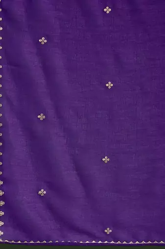 Purple ethnic motifs embroidered keyhole neck a-line kurta with trouser & dupatta