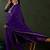 Purple ethnic motifs embroidered keyhole neck a-line kurta with trouser & dupatta