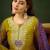 Floral embroidered straight kurta with trouser & dupatta