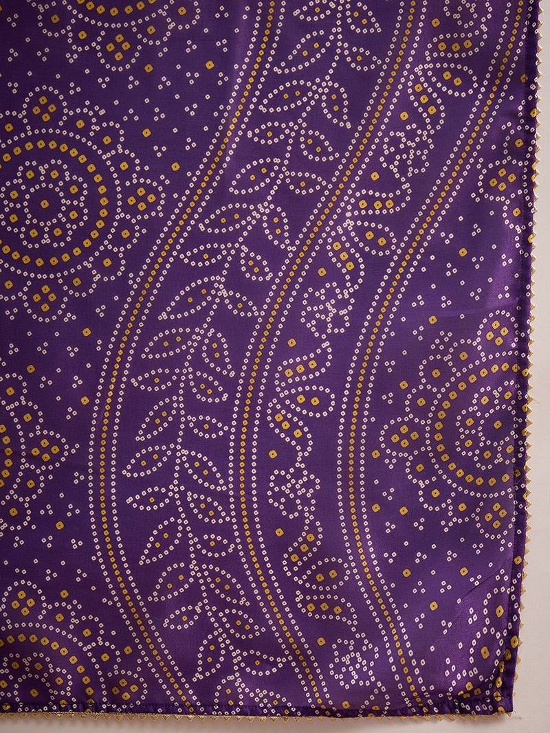 Floral embroidered straight kurta with trouser & dupatta