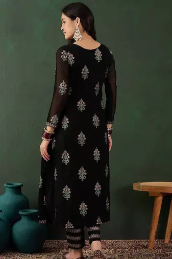 Floral printed a-line kurta with trouser